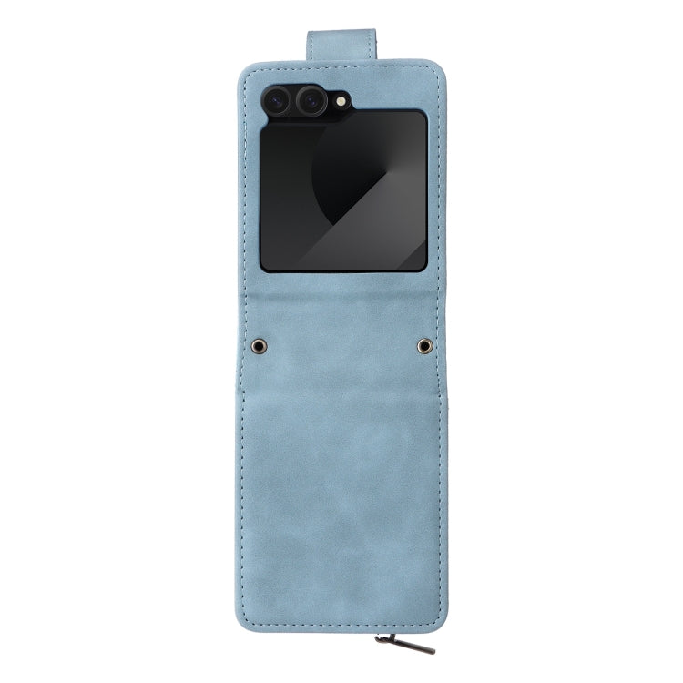 For Samsung Galaxy Z Flip6 5G Crossbody Multi-card Slot Wallet Zipper Leather Phone Case