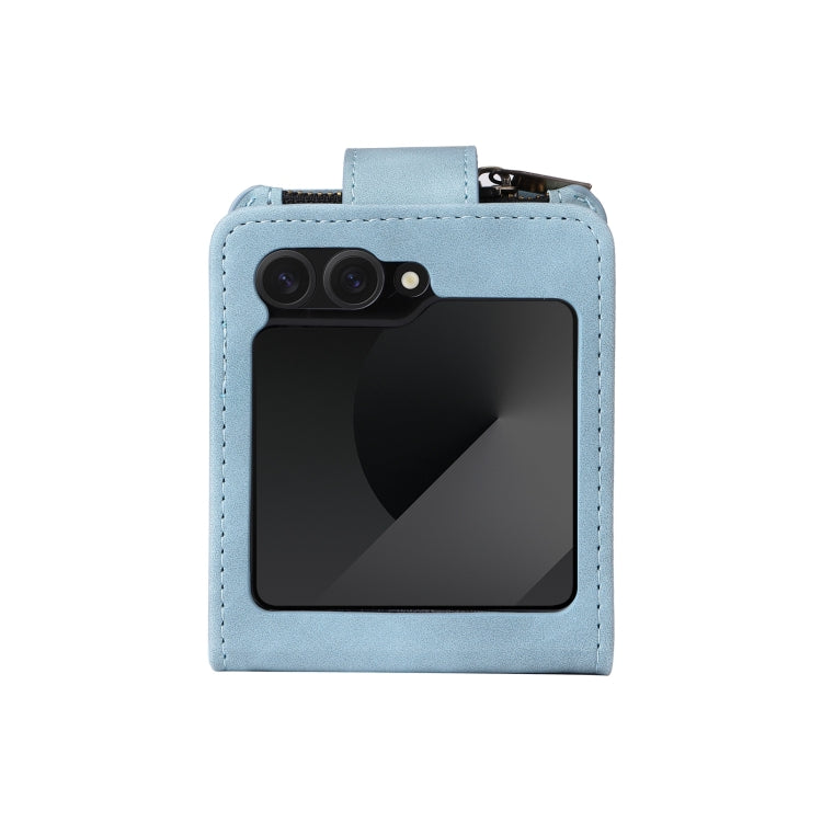 For Samsung Galaxy Z Flip6 5G Crossbody Multi-card Slot Wallet Zipper Leather Phone Case