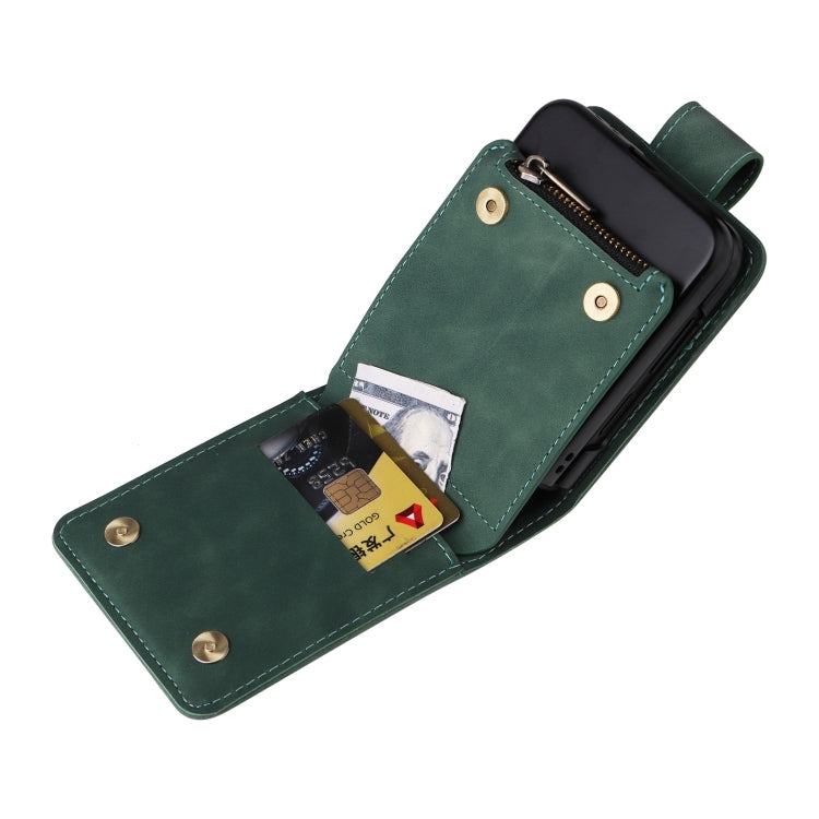 For Samsung Galaxy Z Flip6 5G Crossbody Multi-card Slot Wallet Zipper Leather Phone Case