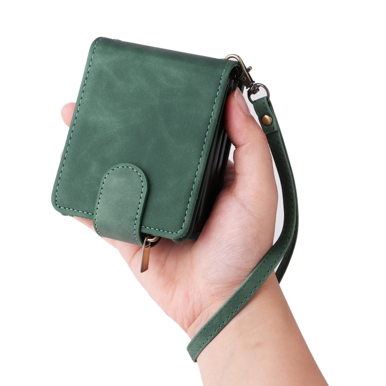For Samsung Galaxy Z Flip6 5G Crossbody Multi-card Slot Wallet Zipper Leather Phone Case