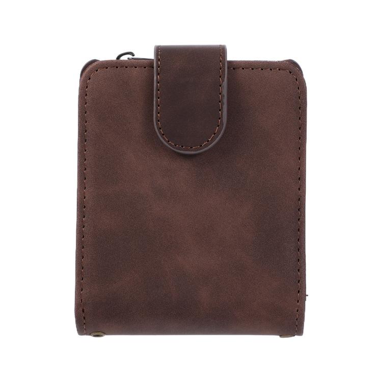For Samsung Galaxy Z Flip7 5G Crossbody Multi-card Slot Wallet Zipper Leather Phone Case