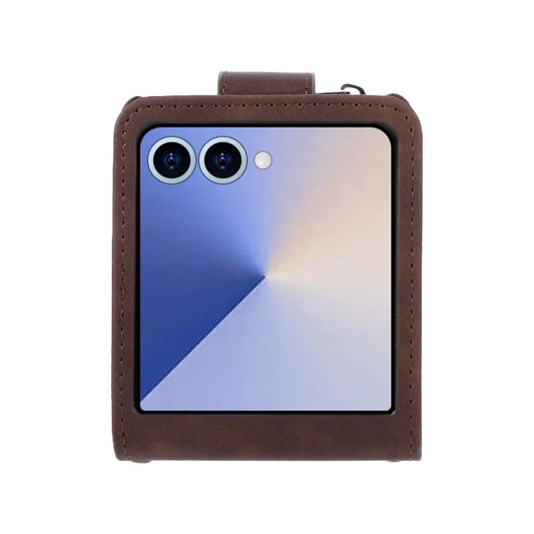 For Samsung Galaxy Z Flip7 5G Crossbody Multi-card Slot Wallet Zipper Leather Phone Case