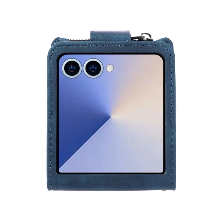 For Samsung Galaxy Z Flip7 5G Crossbody Multi-card Slot Wallet Zipper Leather Phone Case