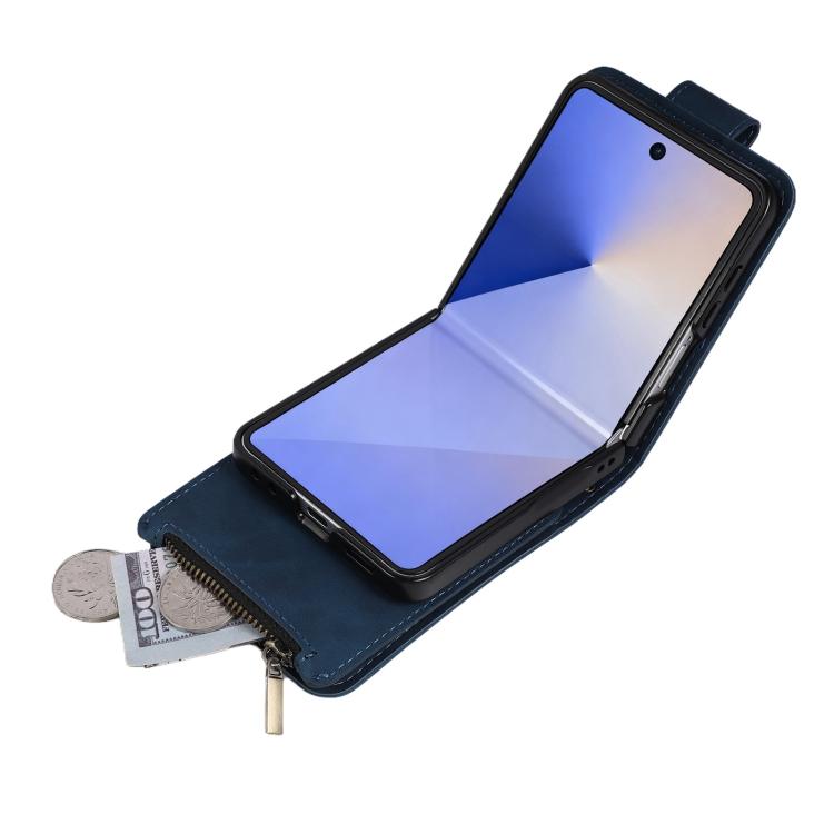 For Samsung Galaxy Z Flip7 5G Crossbody Multi-card Slot Wallet Zipper Leather Phone Case