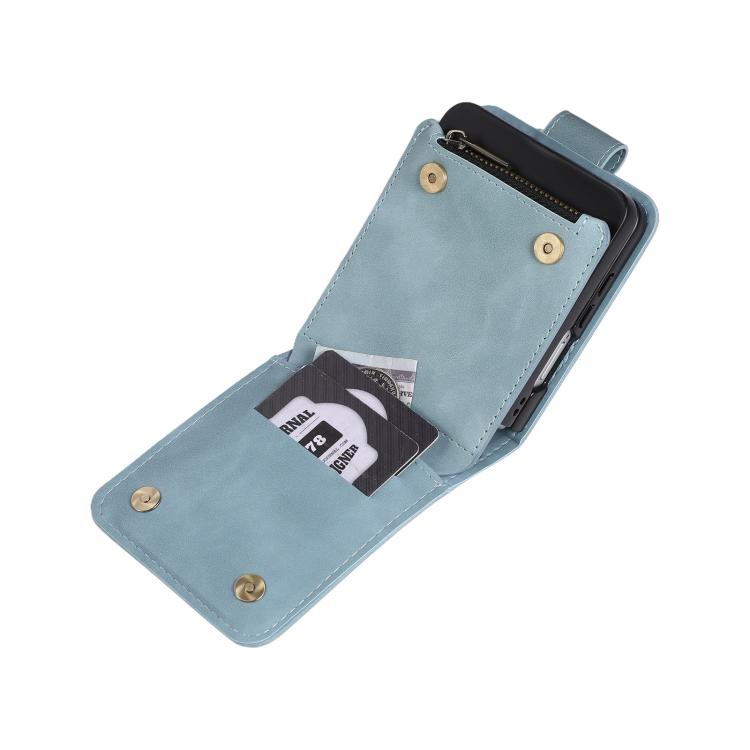 For Samsung Galaxy Z Flip7 5G Crossbody Multi-card Slot Wallet Zipper Leather Phone Case