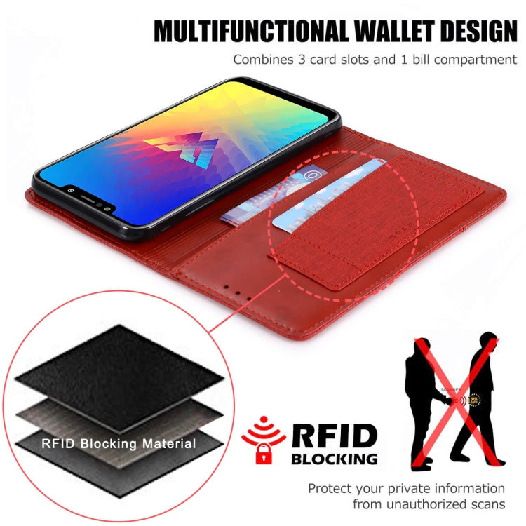 For LG W10 MUXMA MX109 Horizontal Flip Leather Case with Holder & Card Slot & Wallet Function