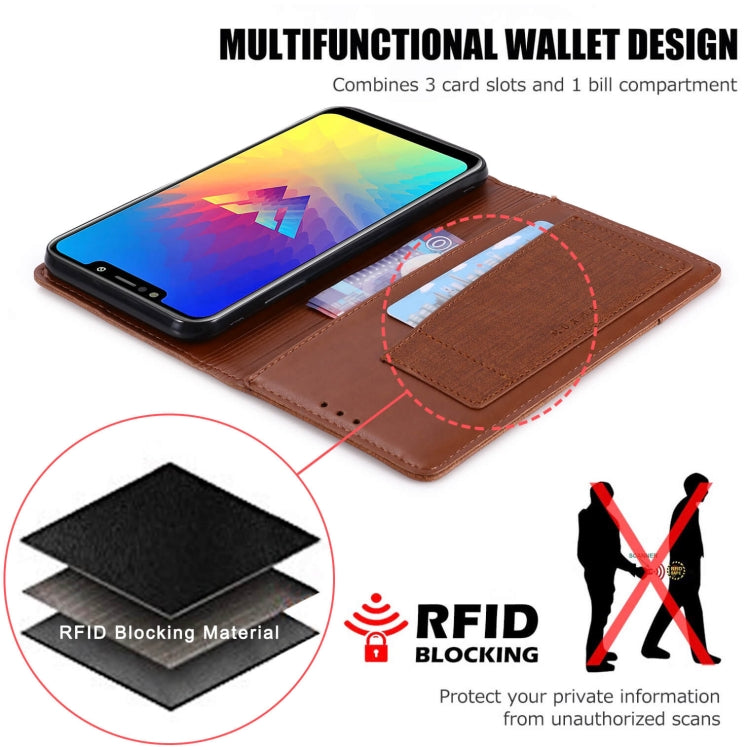 For LG W10 MUXMA MX109 Horizontal Flip Leather Case with Holder & Card Slot & Wallet Function