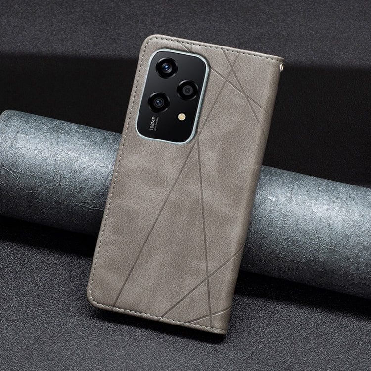 For Honor 200 Lite Global Rhombus Texture Magnetic Leather Phone Case