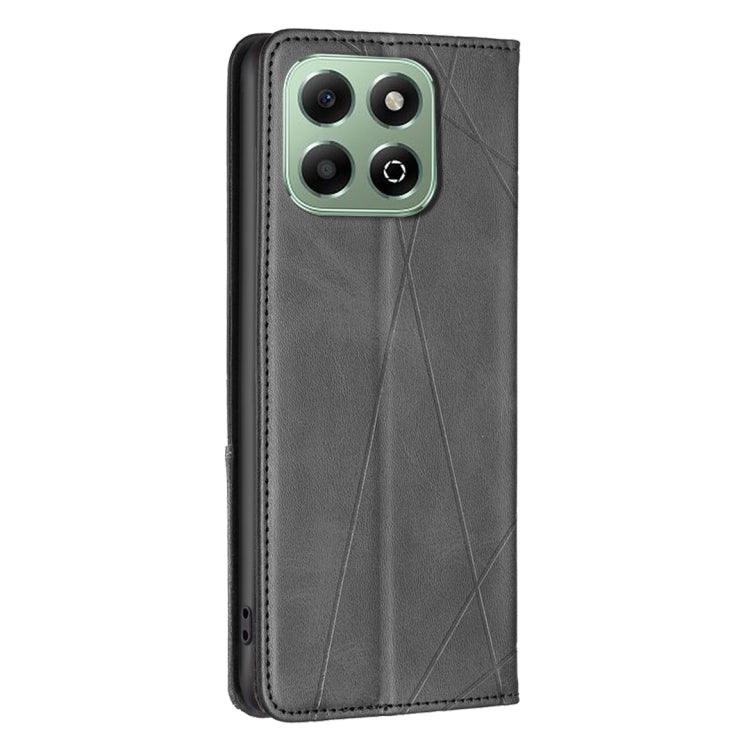 For Honor X6b Rhombus Texture Magnetic Leather Phone Case