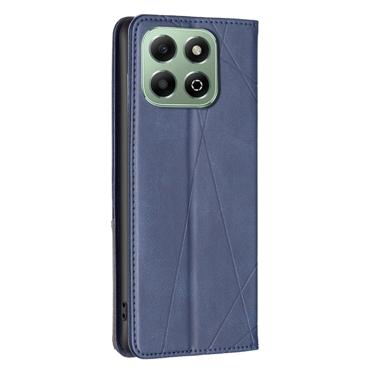 For Honor X6b Rhombus Texture Magnetic Leather Phone Case