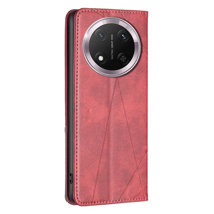 For Honor X9c 5G Global Rhombus Texture Magnetic Leather Phone Case