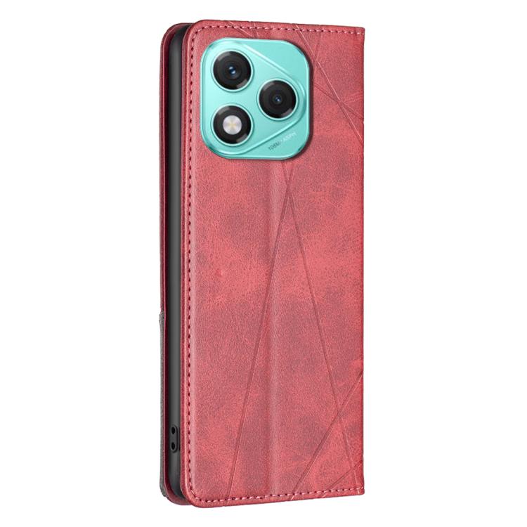 For Honor 400 Lite Global Rhombus Texture Magnetic Leather Phone Case