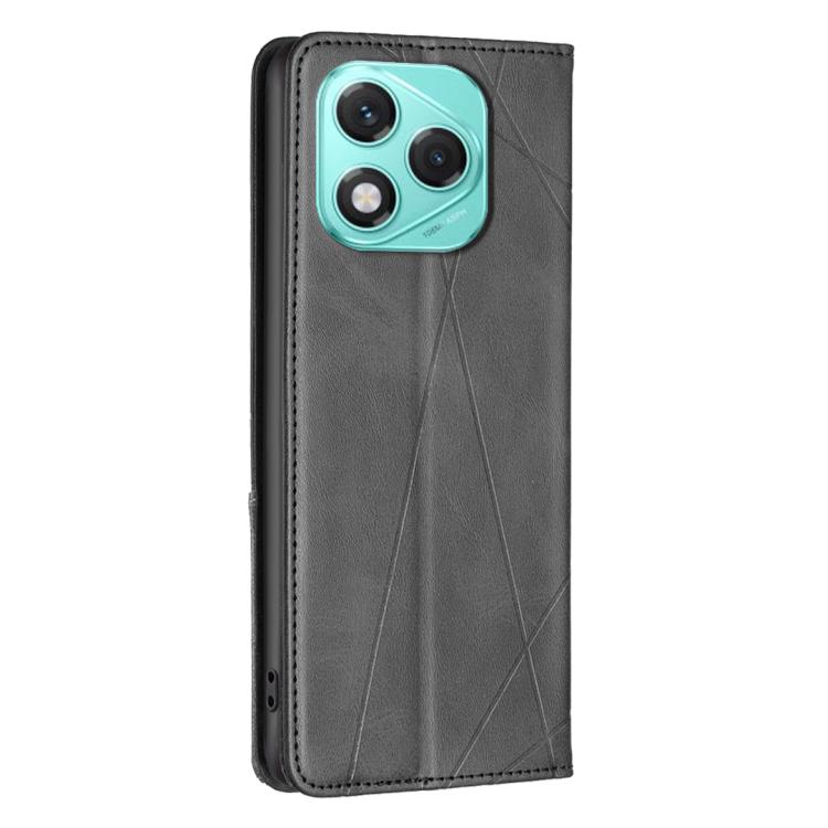For Honor 400 Lite Global Rhombus Texture Magnetic Leather Phone Case