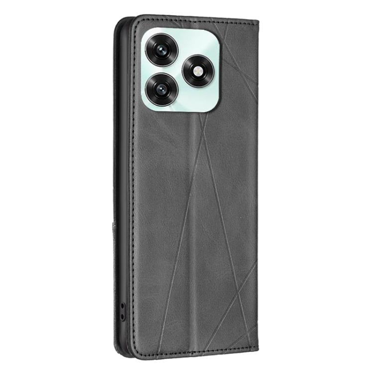 For Honor X5c 4G / X5c Plus Rhombus Texture Magnetic Leather Phone Case