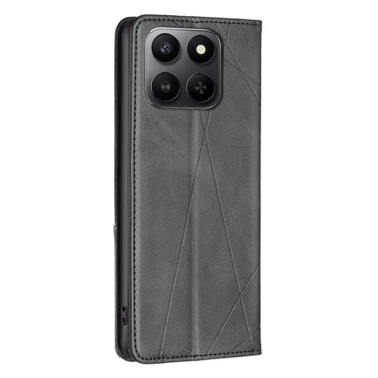 For Honor X7d 5G Rhombus Texture Magnetic Leather Phone Case