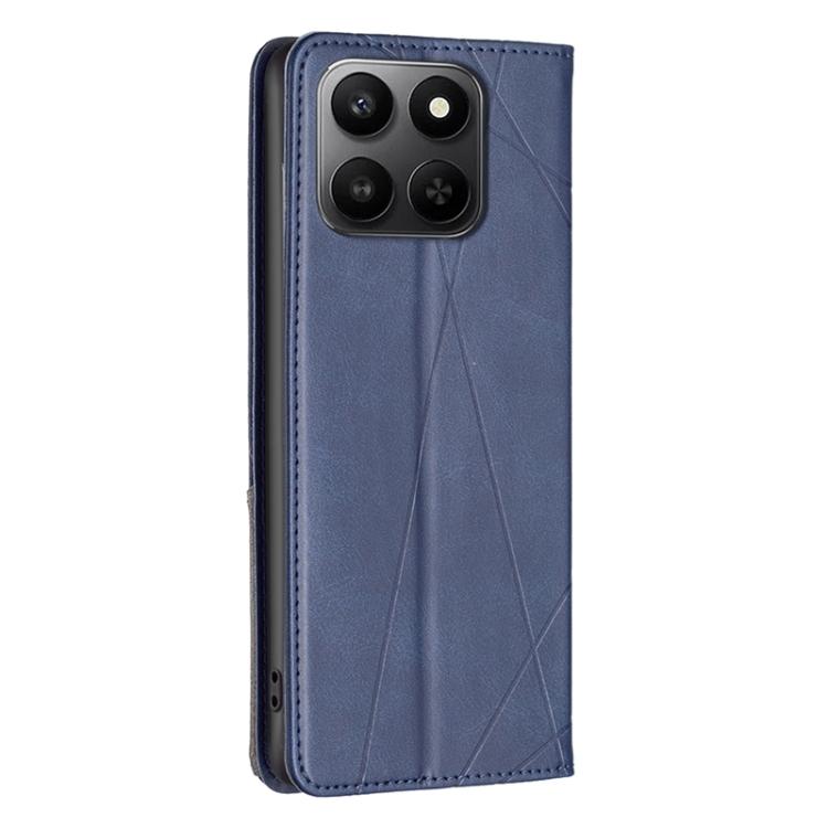 For Honor X7d 5G Rhombus Texture Magnetic Leather Phone Case