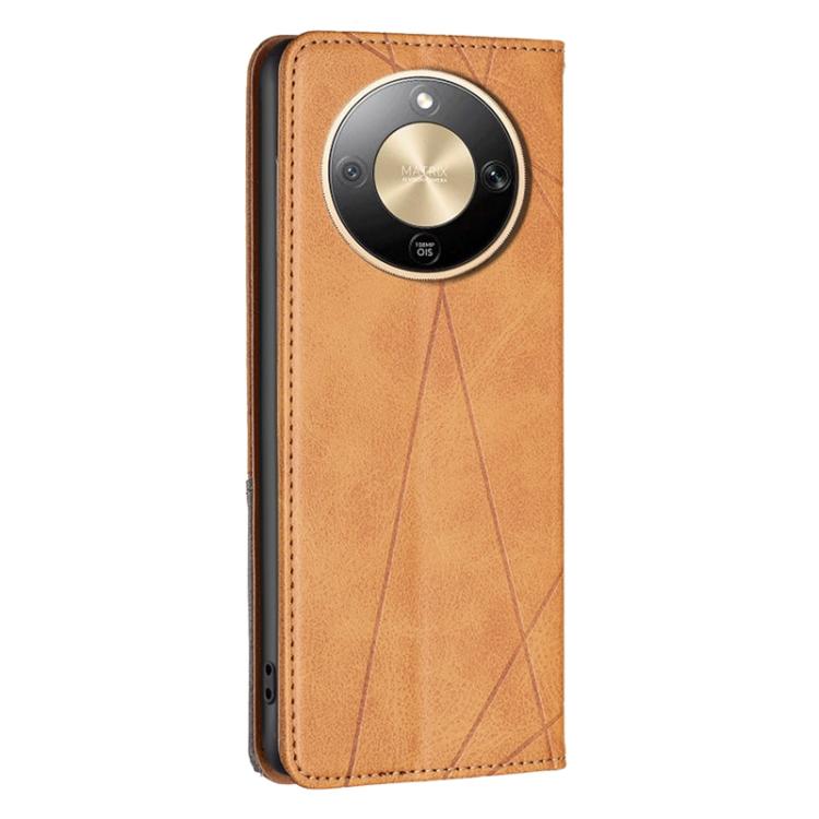 For Honor X9d 5G / X70 5G Rhombus Texture Magnetic Leather Phone Case