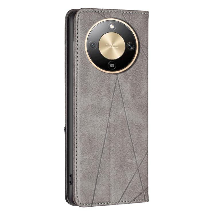 For Honor X9d 5G / X70 5G Rhombus Texture Magnetic Leather Phone Case