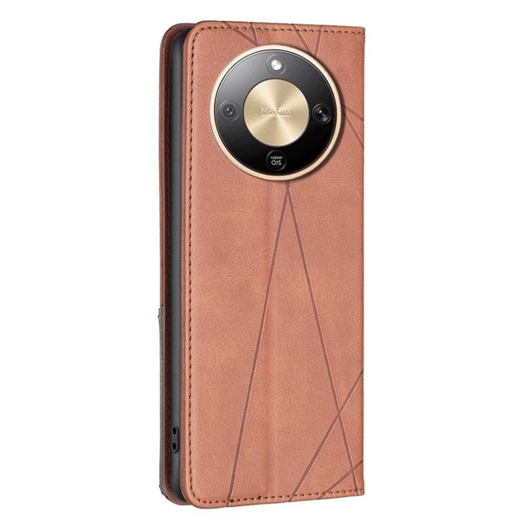 For Honor X9d 5G / X70 5G Rhombus Texture Magnetic Leather Phone Case