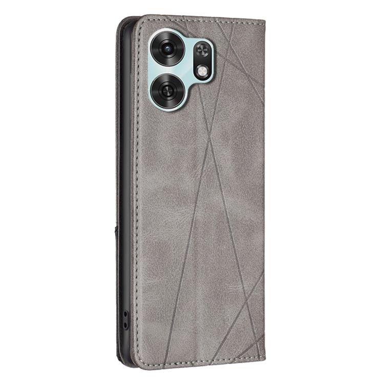 For Honor X6d 5G Rhombus Texture Magnetic Leather Phone Case