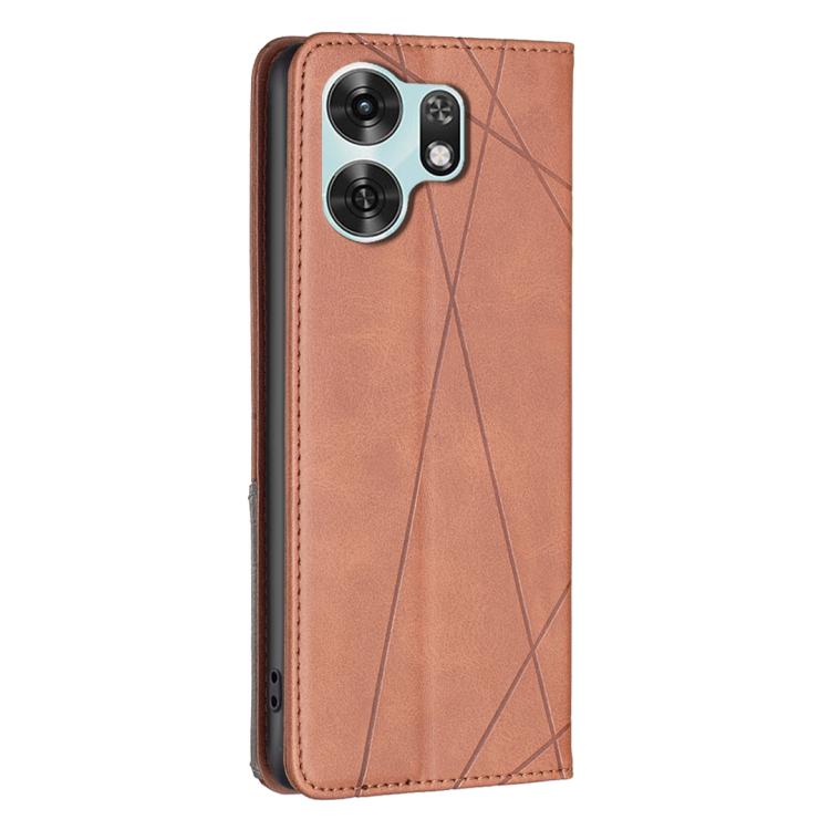 For Honor X6d 5G Rhombus Texture Magnetic Leather Phone Case