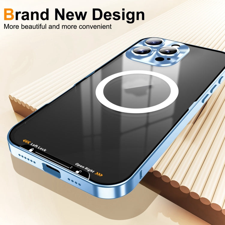 For iPhone 16 Pro Max Frosted MagSafe Magnetic Metal Phone Case