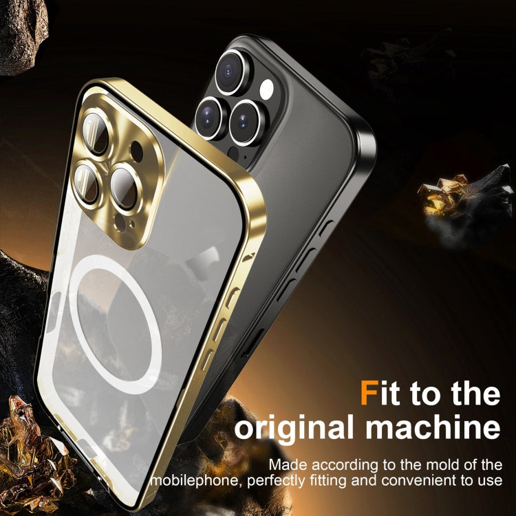 For iPhone 16 Pro Max Frosted MagSafe Magnetic Metal Phone Case