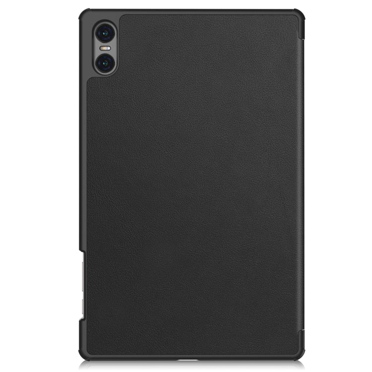 For Teclast T50 Pro Custer Solid Color 3-Fold Stand Leather Tablet Case