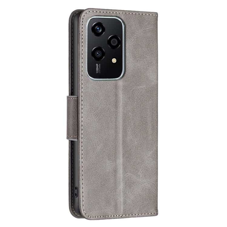 For Honor 200 Lite Global Lambskin Texture Pure Color Flip Leather Phone Case