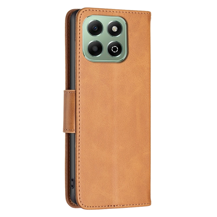 For Honor X6b Lambskin Texture Pure Color Flip Leather Phone Case
