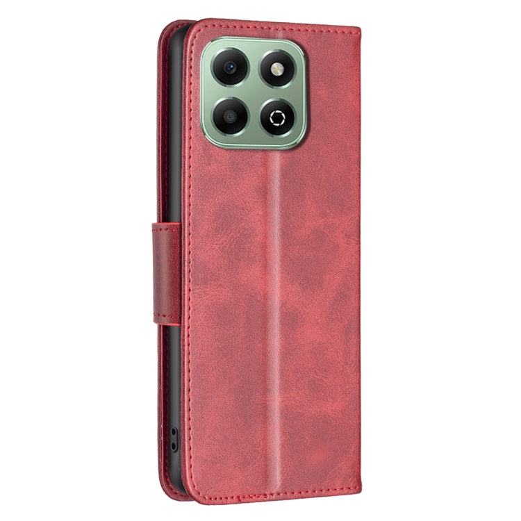 For Honor X6b Lambskin Texture Pure Color Flip Leather Phone Case