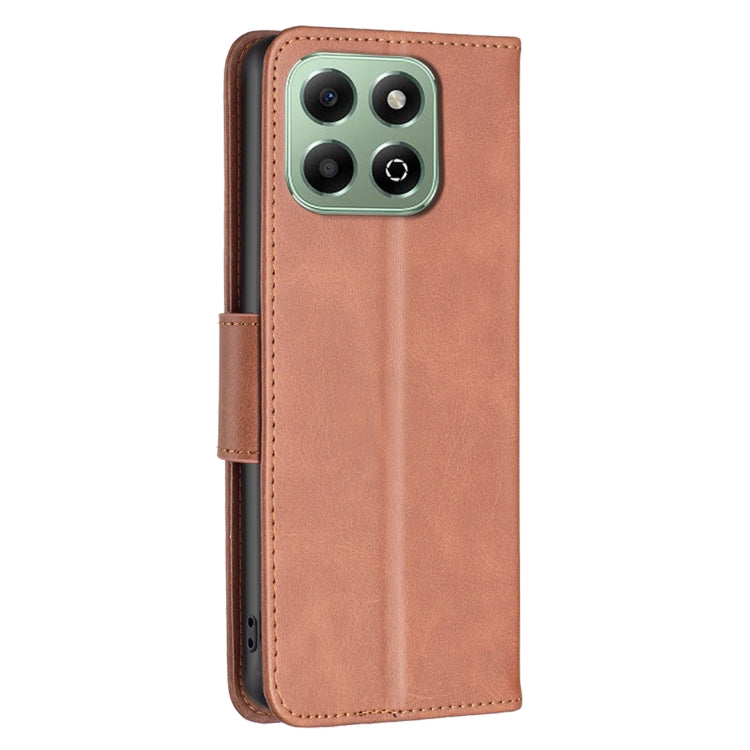For Honor X6b Lambskin Texture Pure Color Flip Leather Phone Case