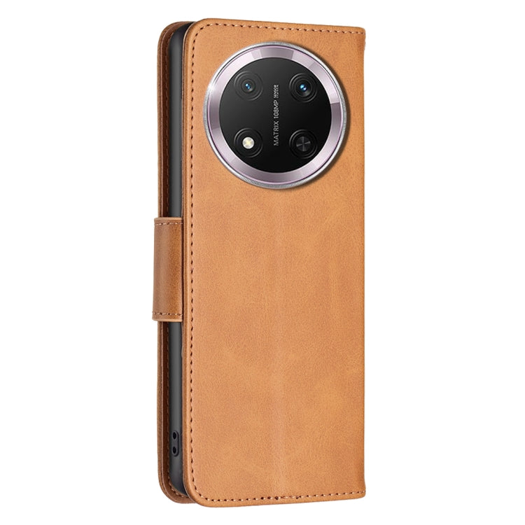For Honor X9c 5G Global Lambskin Texture Pure Color Flip Leather Phone Case