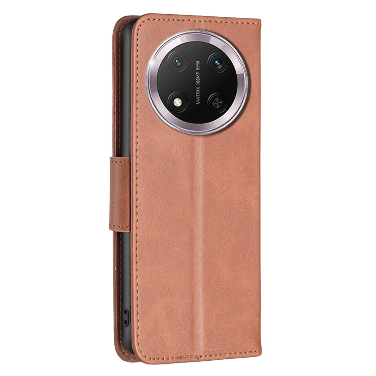 For Honor X9c 5G Global Lambskin Texture Pure Color Flip Leather Phone Case