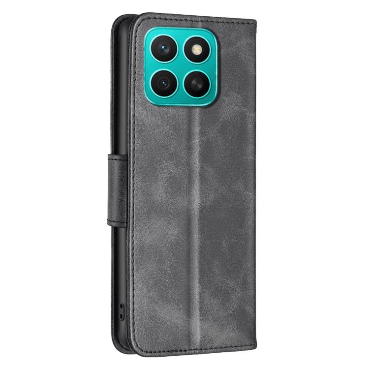 For Honor X8c 4G Lambskin Texture Pure Color Flip Leather Phone Case