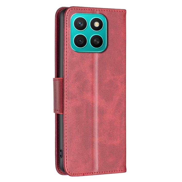 For Honor X8c 4G Lambskin Texture Pure Color Flip Leather Phone Case