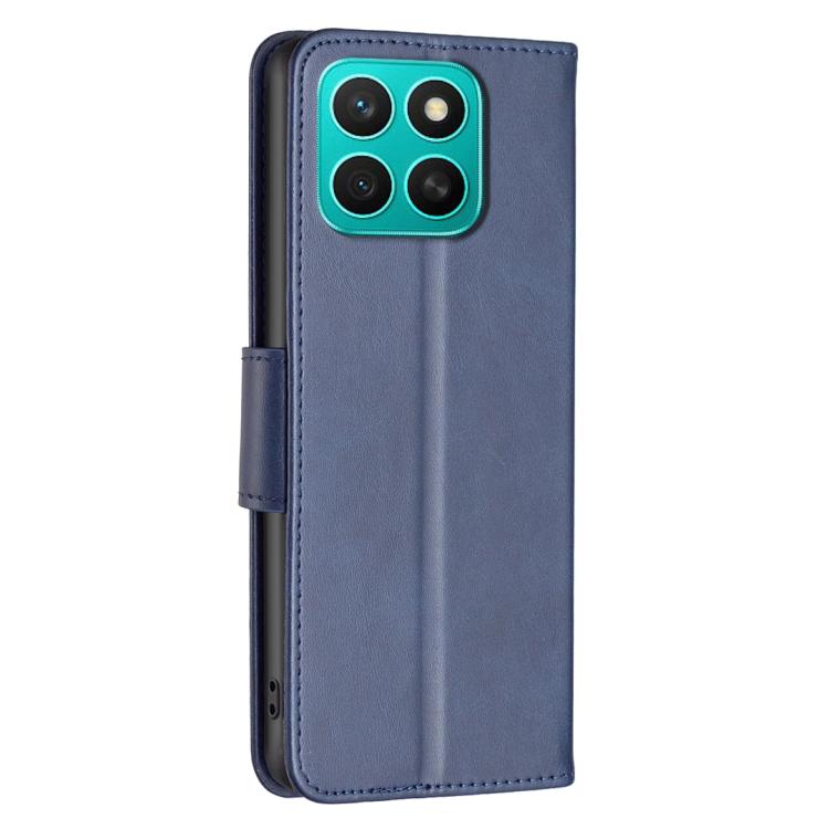 For Honor X8c 4G Lambskin Texture Pure Color Flip Leather Phone Case
