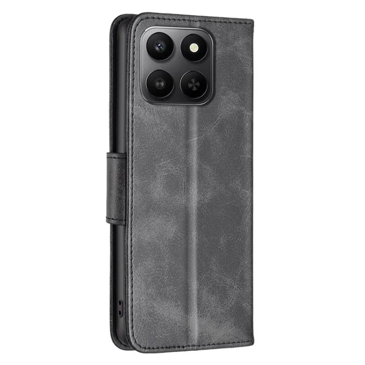 For Honor X7d 5G Lambskin Texture Pure Color Flip Leather Phone Case