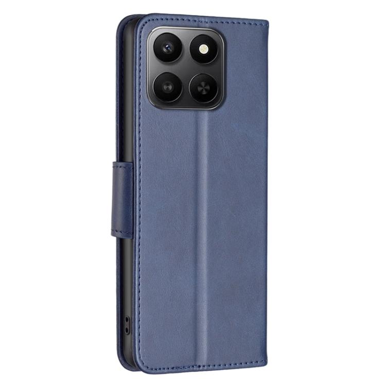 For Honor X7d 5G Lambskin Texture Pure Color Flip Leather Phone Case