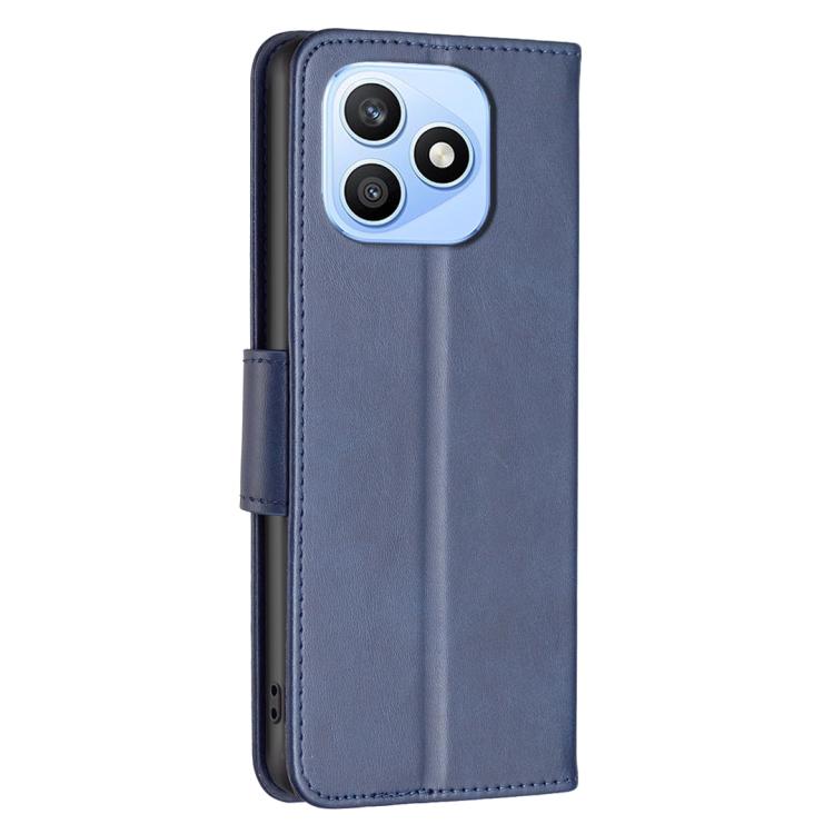 For Honor X8d 4G Lambskin Texture Pure Color Flip Leather Phone Case