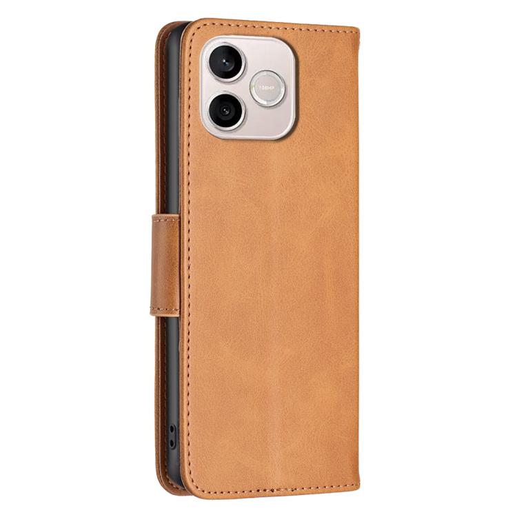 For Honor 600 Lite Global Lambskin Texture Pure Color Flip Leather Phone Case