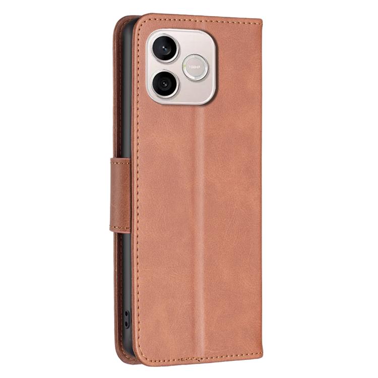 For Honor 600 Lite Global Lambskin Texture Pure Color Flip Leather Phone Case