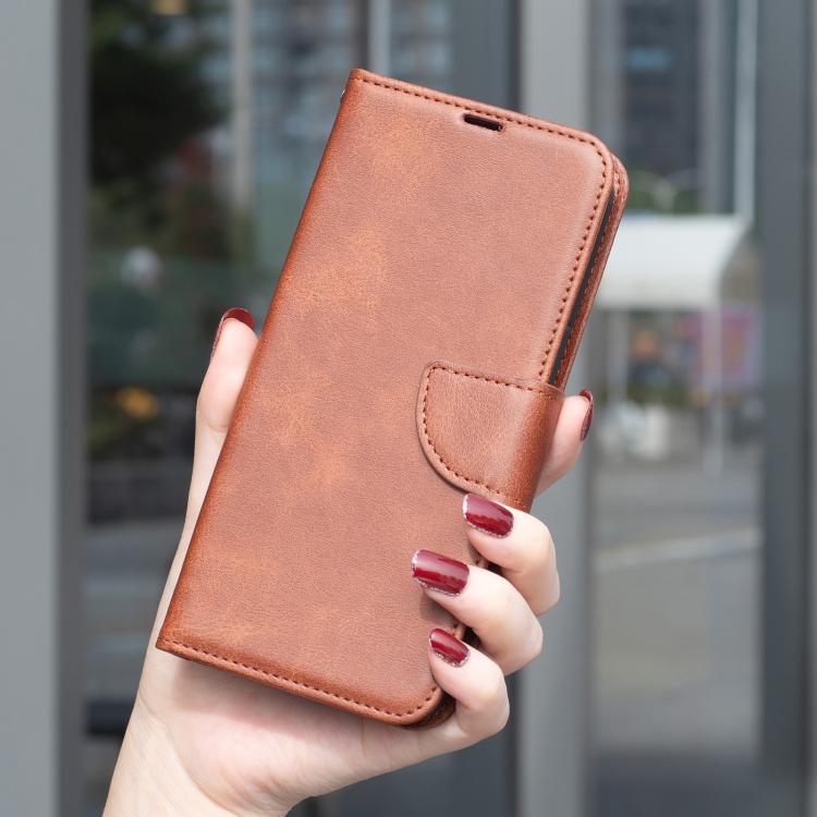 For Honor 600 Lite Global Lambskin Texture Pure Color Flip Leather Phone Case