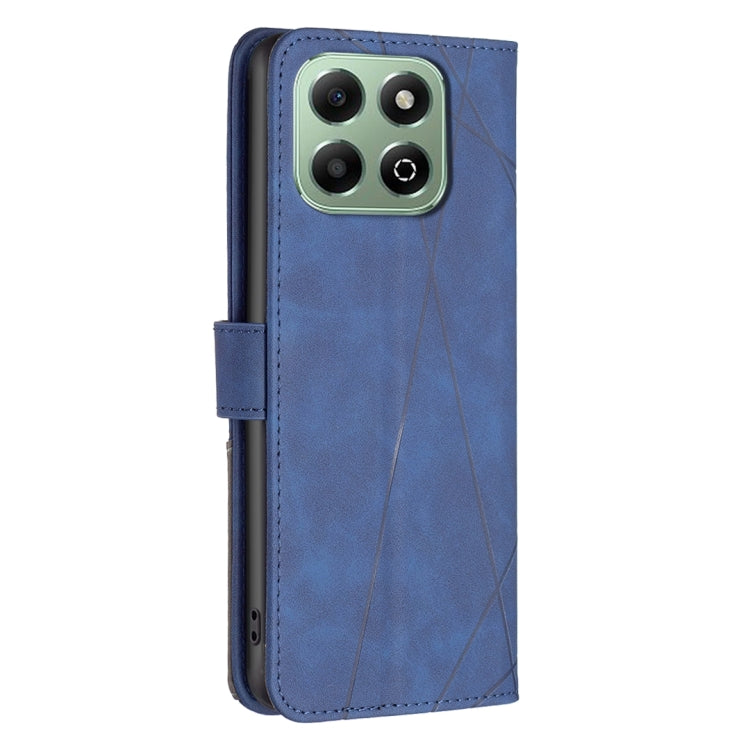 For Honor X6b Magnetic Buckle Rhombus Texture Leather Phone Case