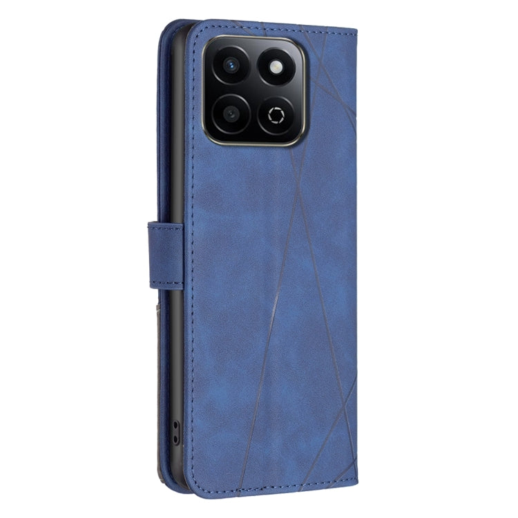 For Honor 200 Smart / X7C Magnetic Buckle Rhombus Texture Leather Phone Case