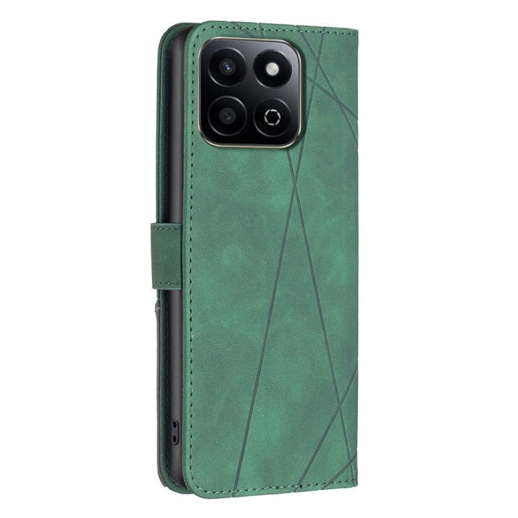 For Honor 200 Smart / X7C Magnetic Buckle Rhombus Texture Leather Phone Case