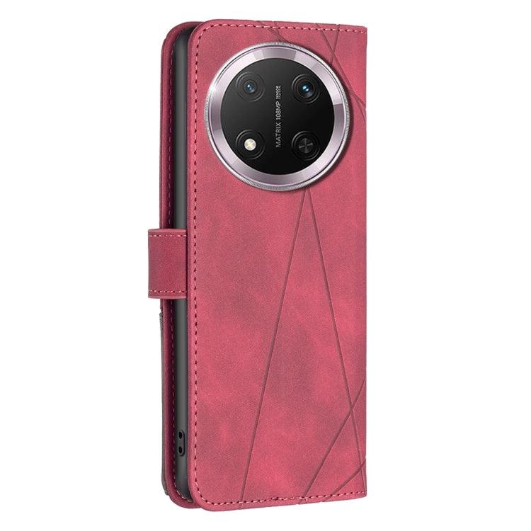 For Honor X9c 5G Global Magnetic Buckle Rhombus Texture Leather Phone Case