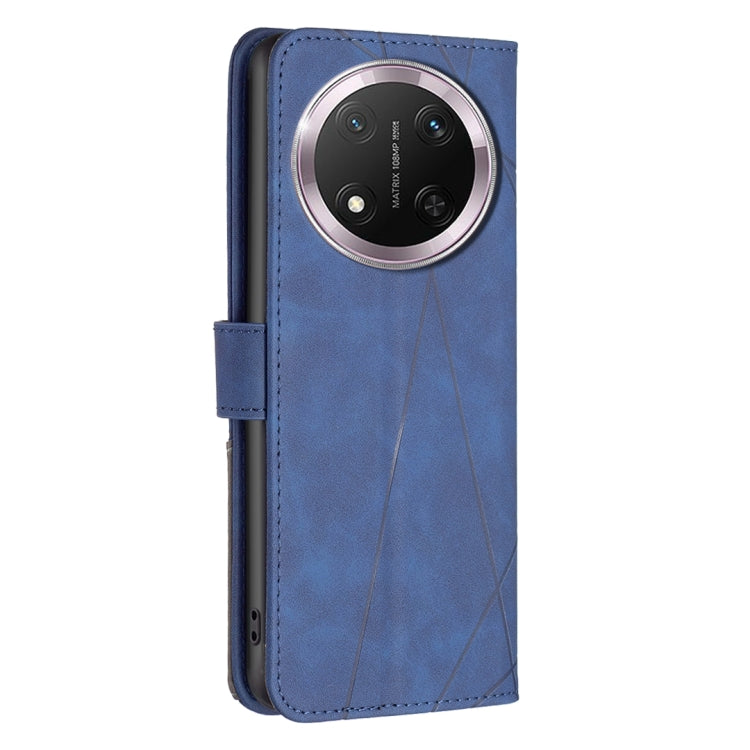 For Honor X9c 5G Global Magnetic Buckle Rhombus Texture Leather Phone Case