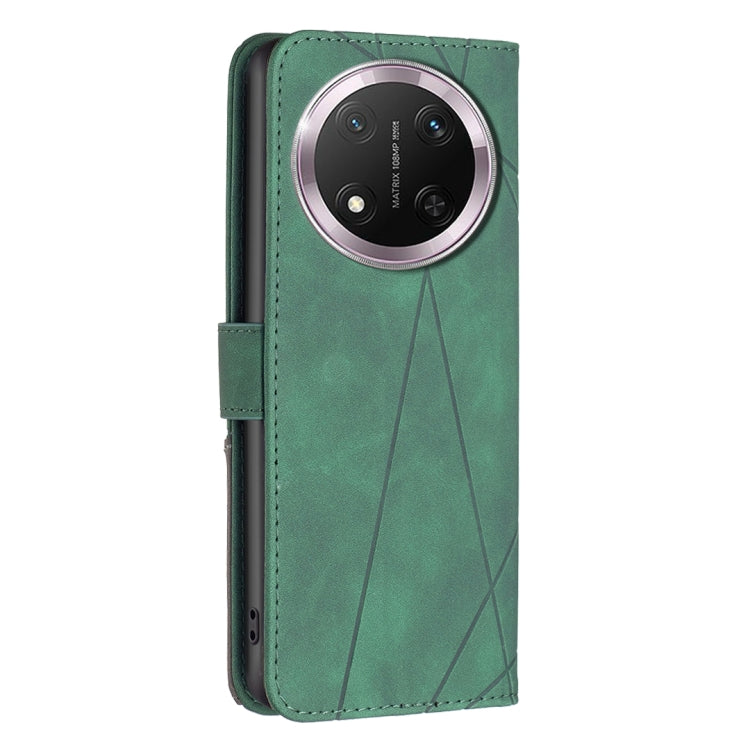 For Honor X9c 5G Global Magnetic Buckle Rhombus Texture Leather Phone Case