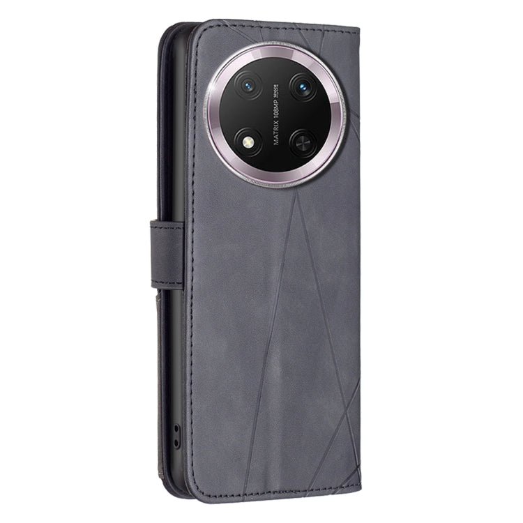 For Honor X9c 5G Global Magnetic Buckle Rhombus Texture Leather Phone Case